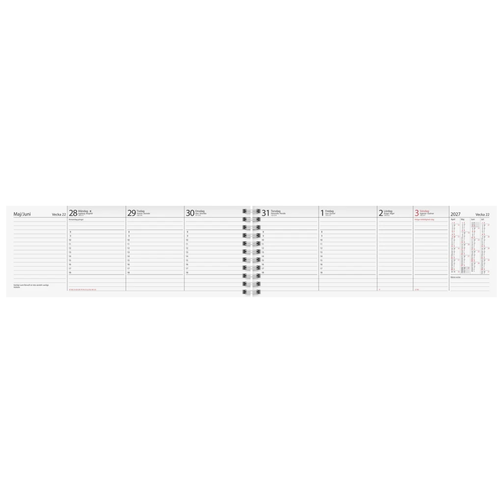 Bordskalender Planering Wire-0 | 26×10 cm, grön